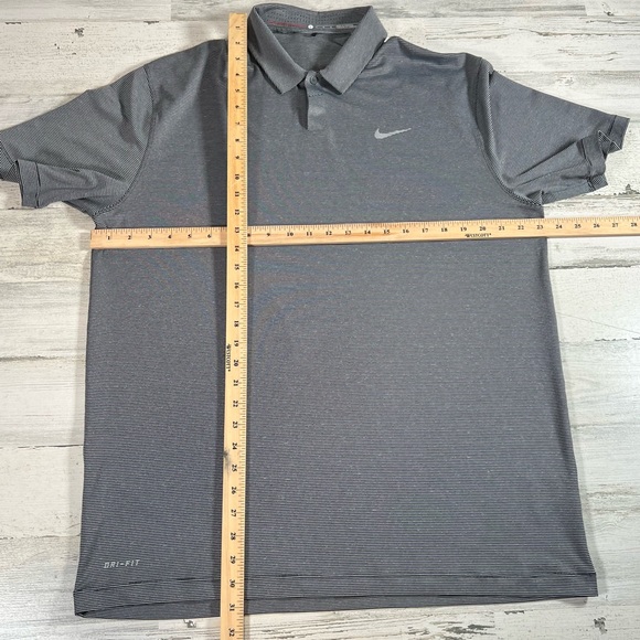 Nike Tiger Woods Collection TW Control Stripe Performance Golf Polo Shirt Size L - Picture 6 of 8
